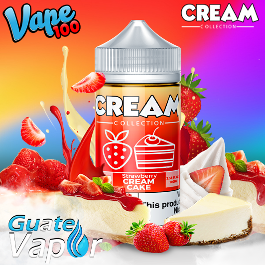 Cream Collection Strawberry Cream Cake by Vape 100 100ML – BIGVAPORPK